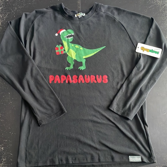 Men’s Papasaurus Pajama Top , Tipsy Elves, size Medium NWT - Picture 3 of 7